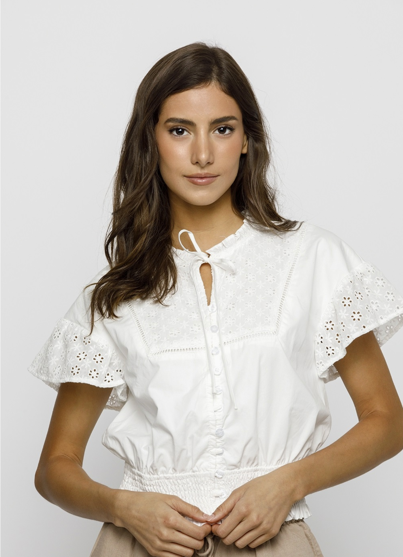 ELLIE EYELET TOP