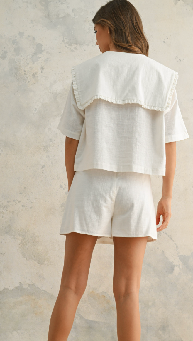 CAROLINE LINEN SKORT
