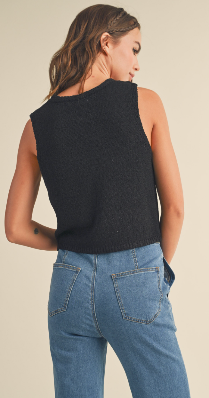 CAM HOOK AND EYE KNIT TANK