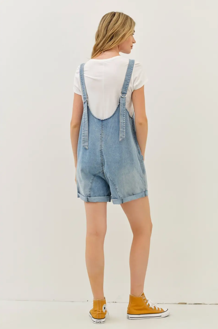 LYDIA RELAXED FIT DENIM OVERALL