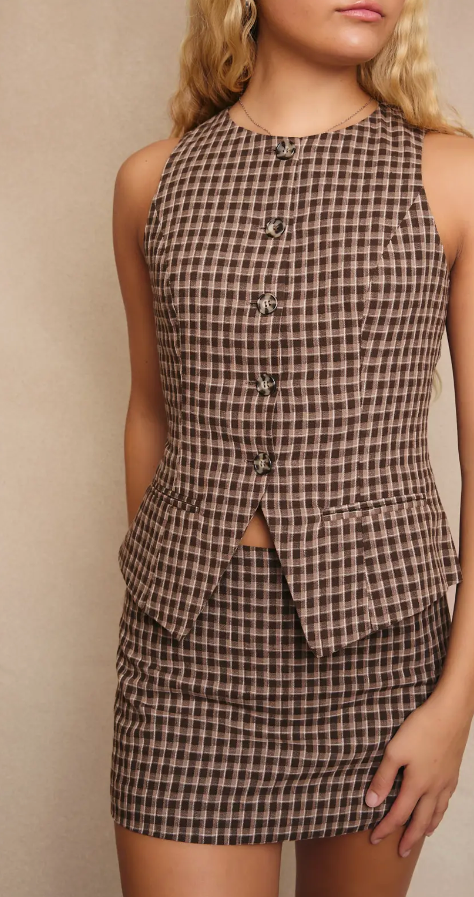 ELOISE FLANNEL PATTERNED SKIRT