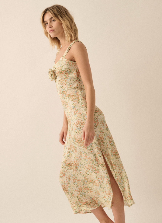 WREN FLORAL ROSETTE DRESS