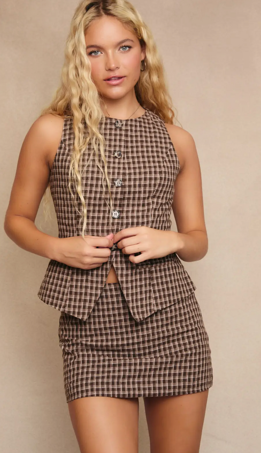 ELOISE FLANNEL PATTERNED TOP